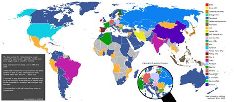 Mapa mundial de redes sociales – La Cartoteca