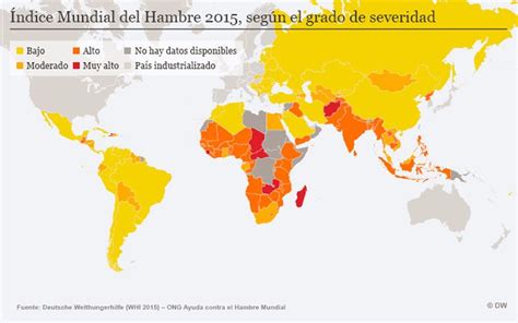Mapa mundial del hambre 2015 | Impacto Evangelístico ...
