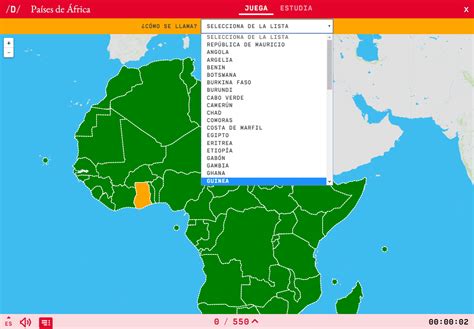 Mapa para jugar. ¿Cómo se llama? Países de África   Mapas ...