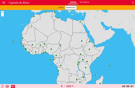 Mapa para jugar. ¿Dónde está? Capitales de África   Mapas ...