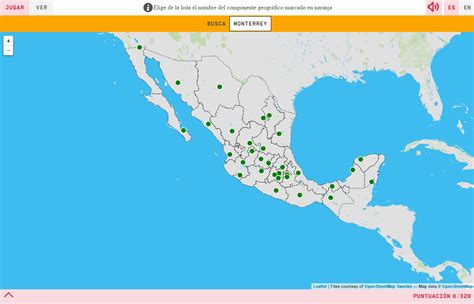Mapa para jugar. ¿Dónde está? Capitales de México   Mapas ...