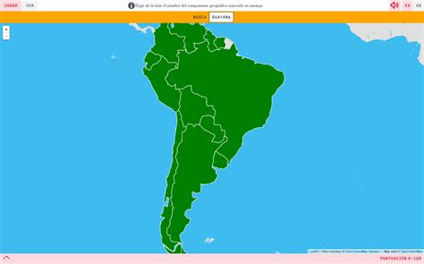 Mapa para jugar. ¿Dónde está? Países de América del Sur ...