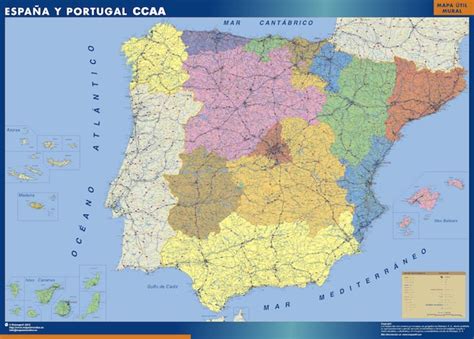 Mapa Peninsula Ibérica | MapasGigantes.com