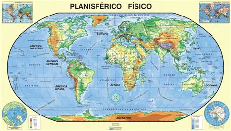 Mapa Planisfério Físico   Adimapas Comércio de Mapas