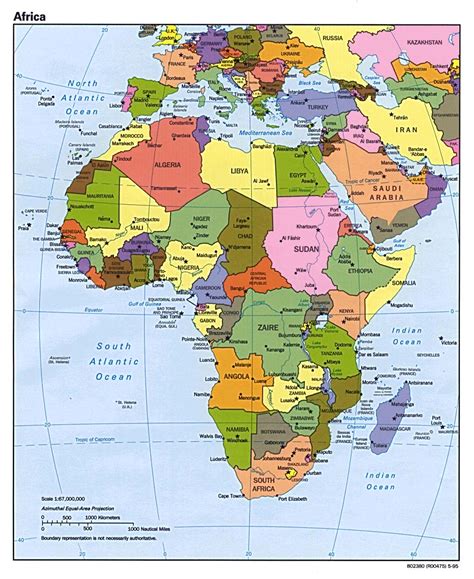 Mapa Politico de África 1995   Tamaño completo
