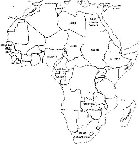 Mapa politico de africa para colorear   Imagui