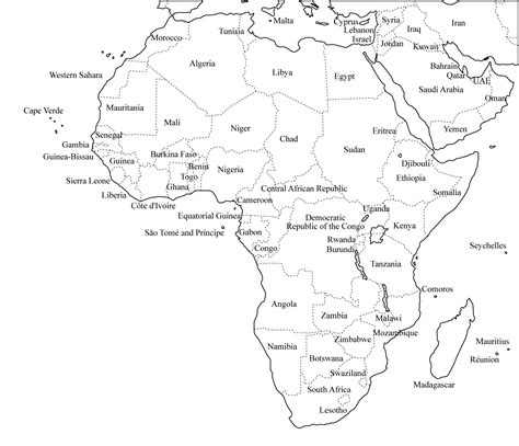 Mapa político de África para imprimir Mapa de países de ...