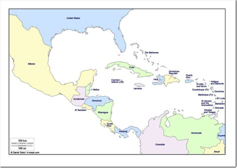 Mapa político de América Central Mapa de países de América ...
