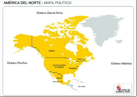 Mapa político de América del Norte Mapa de países de ...