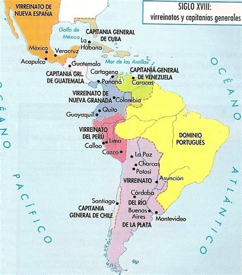 Mapa Politico De America Latina Y Sus Capitales