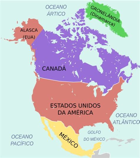 Mapa político de América | Países de América del Norte y ...