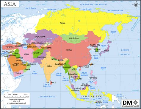 Mapa político de Asia | DESCARGAR MAPAS