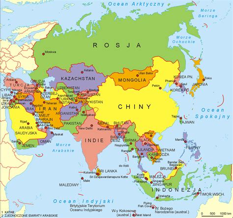Mapa politico de asia