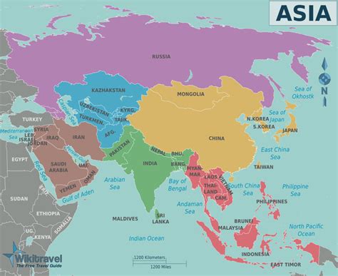 Mapa Politico de Asia   Tamaño completo