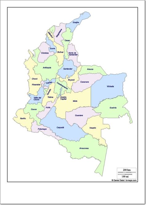 Mapa politico de colombia por departamentos   Imagui