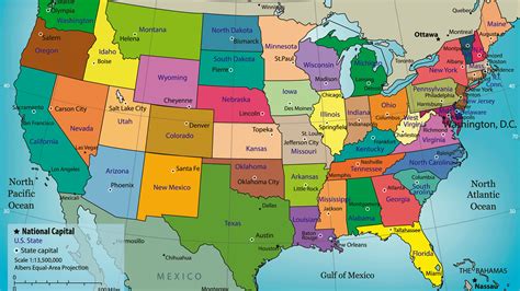Mapa político de Estados Unidos con nombres | Mapas del ...