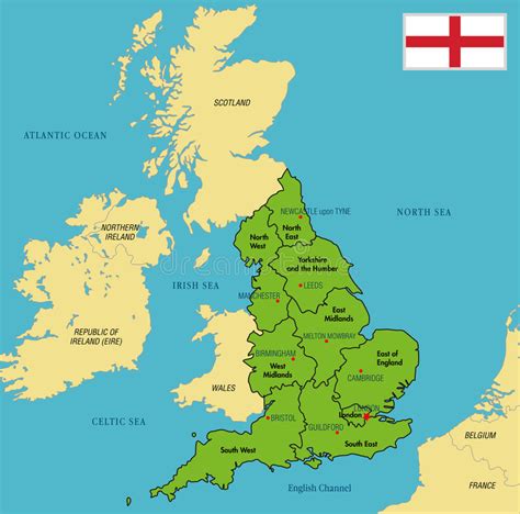 Mapa Político De Inglaterra Con Regiones Y Sus Capitales ...