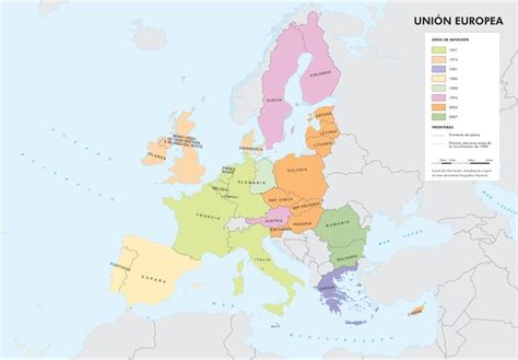 Mapa político de la Unión Europea Mapa de países de la ...