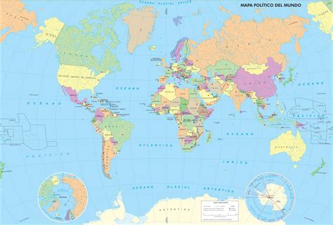 Mapa político del Mundo Mapa de países y capitales del ...