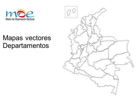 Mapa político en vectores de Colombia   Departamentos Y ...