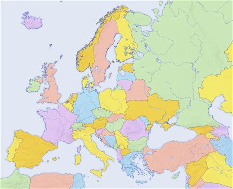 Mapa político mudo de Europa   mapa.owje.com