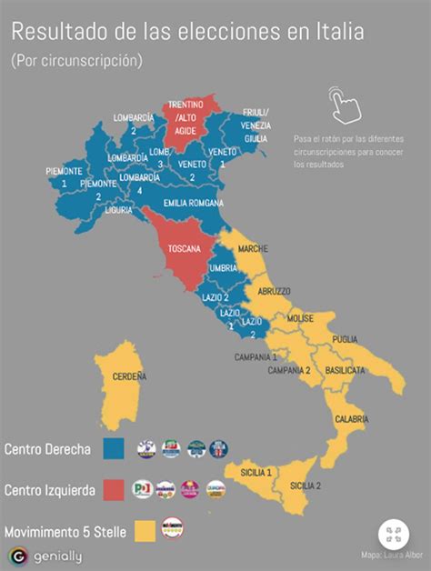 mapa politico resultados elecciones italia2018 Elmunicipio ...