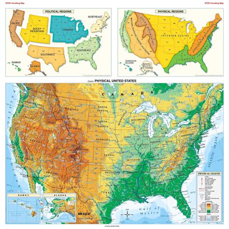 Mapa politico y fisico de Estados Unidos | Universo Guia