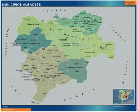Mapa provincia Albacete | Envío mapas gratis en España ...