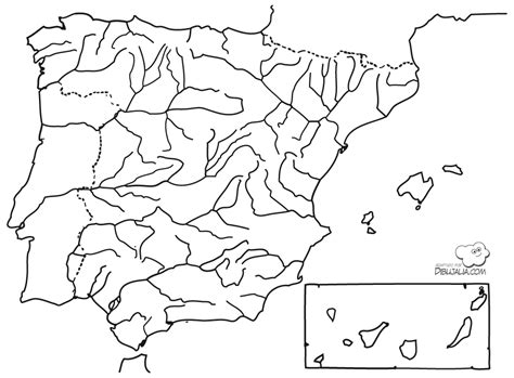 Mapa rios España   Dibujalia   Dibujos para colorear ...