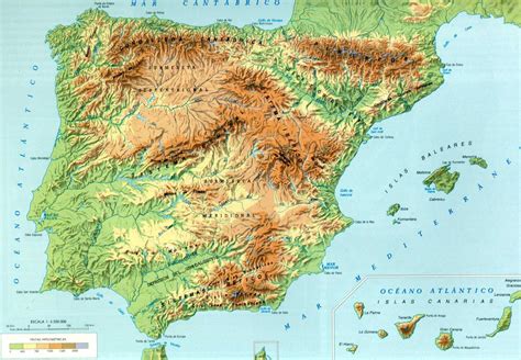 Mapa Rios Peninsula Iberica