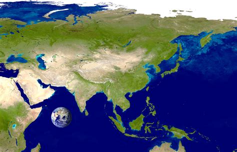 Mapa Satelital de Asia mapa.owje.com