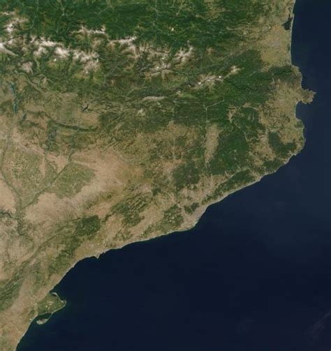 Mapa Satelital de Cataluña   Cataluña