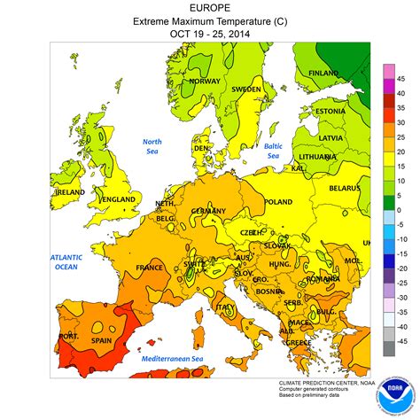 Mapa Temperaturas Europa