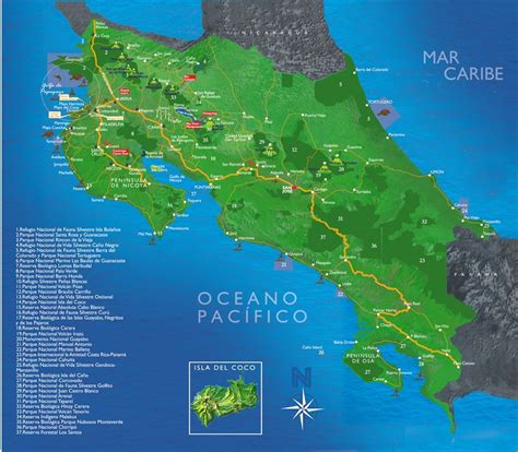 Mapa Turistico Costa Rica