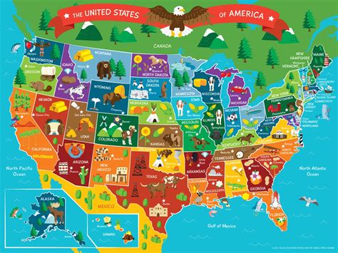 Mapa turístico de Estados Unidos   Mapa de Estados Unidos