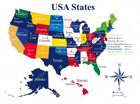 Mapa Usa Capitales