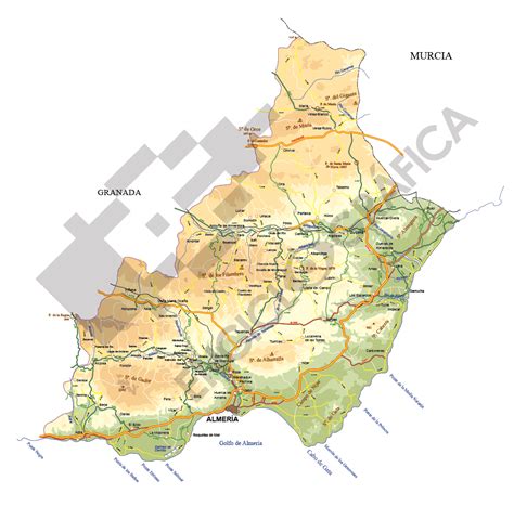 Mapa vectorial de Almería