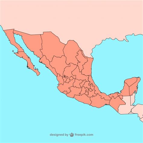 Mapa vectorial México | Descargar Vectores gratis