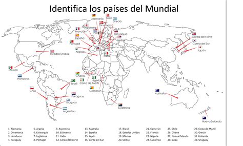 Mapamundi con nombres de paises   Imagui
