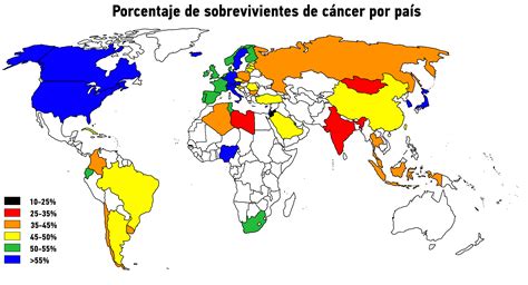 Mapamundi del cáncer: ¿dónde es más fácil sobrevivir a la ...