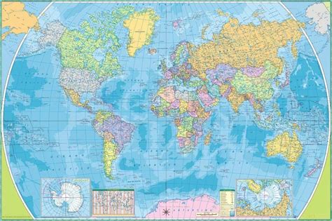 Mapamundi Mural Mapa Mundial Con Nombres $ 299.00 en ...