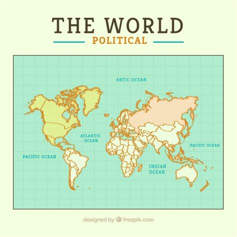 Mapamundi político | Descargar Vectores gratis