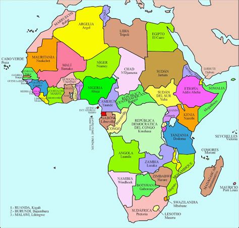 Mapas de África: mapas políticos, mapas en blanco, mapas ...
