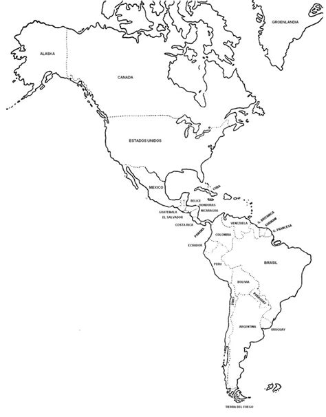 Mapas de america con nombres   Imagui
