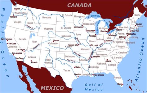 Mapas de América del Norte  Estados Unidos de América