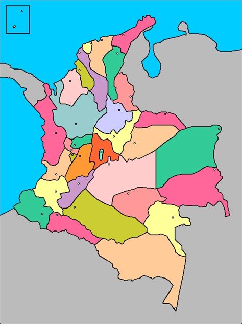 Mapas de Colombia: Mapa de Colombia político
