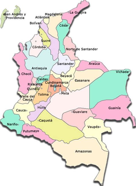 Mapas de Colombia: Nuevo mapa de colombia