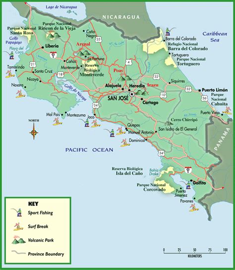 Mapas de Costa Rica y San Jose