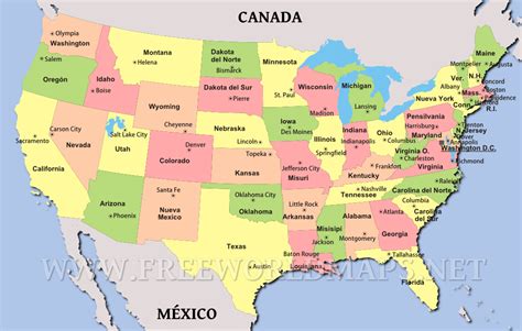 Mapas De Ee Uu Por Estados