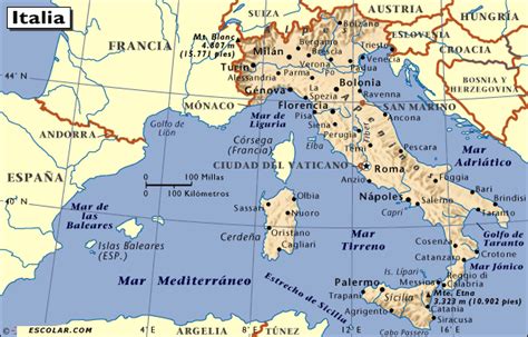 Mapas de Escolar.com   Mapa de Italia